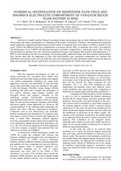 numerical investigation on serpentine flow field and rhombus