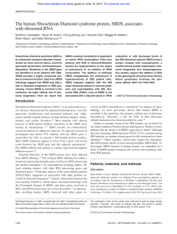The human Shwachman-Diamond syndrome protein