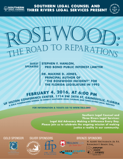 Southern LegaL CounSeL and three riverS LegaL ServiCeS PreSent