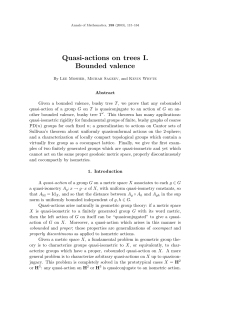 Quasi-actions on trees I. Bounded valence