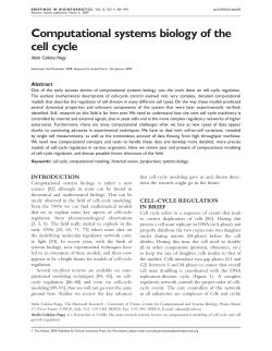 Computational systems biology of the cell cycle