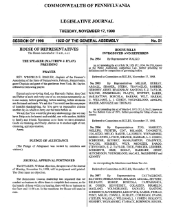 commonwealth of pennsylvania legislative journal