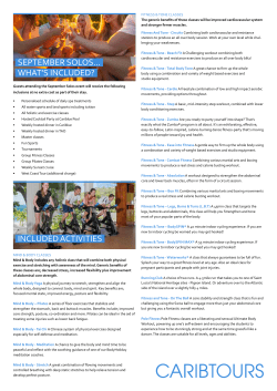 september solos... what`s included? included activities
