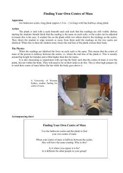 Finding Your Own Centre of Mass