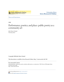 public poetry as a community art - Iowa Research Online