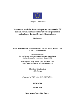 Investment needs for future adaptation measures in EU nuclear