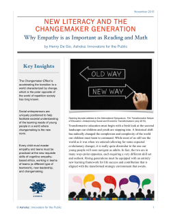 new literacy and the changemaker generation