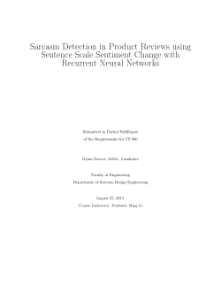 Sarcasm Detection in Product Reviews using