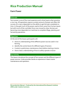 Farm Power - Rice Knowledge Bank