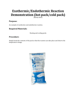 Exothermic/Endothermic Reaction Demonstration (hot pack/cold pack)