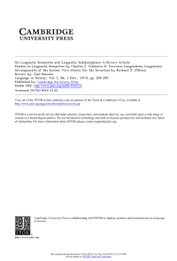 On Linguistic Semantics and Linguistic Subdisciplines: A Review