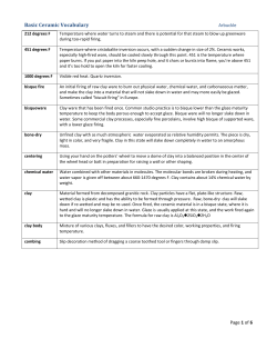 Basic Ceramic Vocabulary