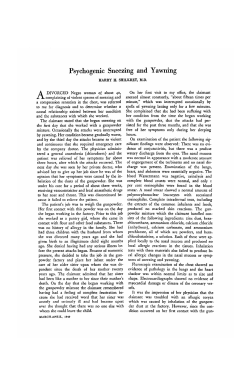 Psychogenic Sneezing and Yawning