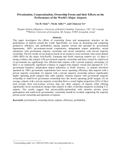 Privatization, Corporatization, Ownership Forms