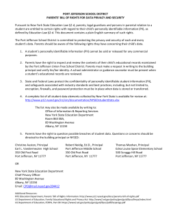 Parents` Bill of Rights - Port Jefferson School District