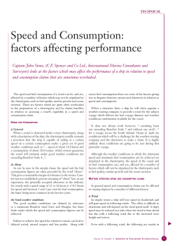 Speed and Consumption: factors affecting performance