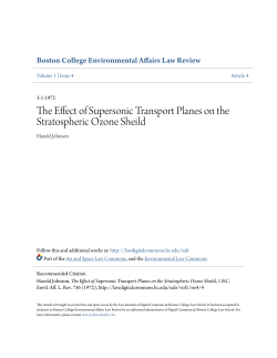 The Effect of Supersonic Transport Planes on the Stratospheric