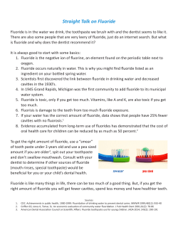 Fluoride - Clark Pediatric Dentistry