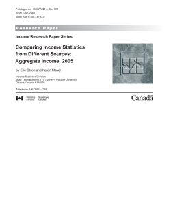 Comparing Income Statistics from Different Sources: Aggregate