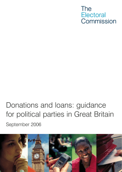 Donations and loans: guidance for political parties in Great Britain