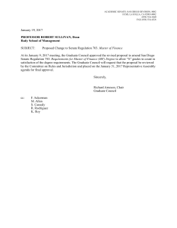 Proposed Change to Senate Regulation 703. Ma