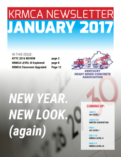 January - Kentucky Ready Mix Concrete Association
