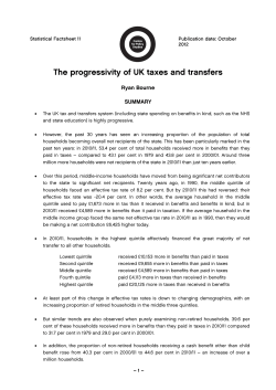 The progressivity of UK taxes and transfers
