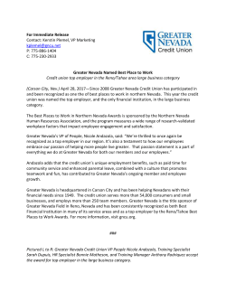 Greater Nevada Named Best Place to Work 2017