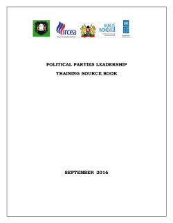 The Strengthening of the Political Parties