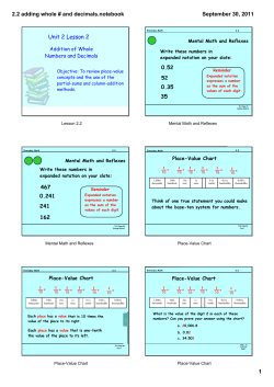 2.2 adding whole # and decimals.notebook