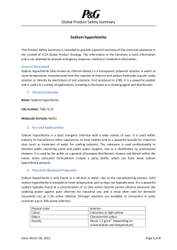 Global Product Safety Summary