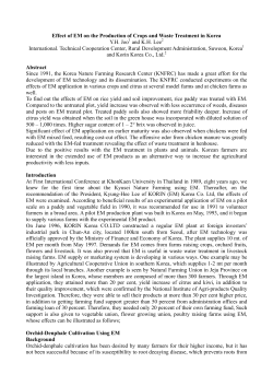 Effect of EM on the Production of Crops and Waste Treatment in Korea