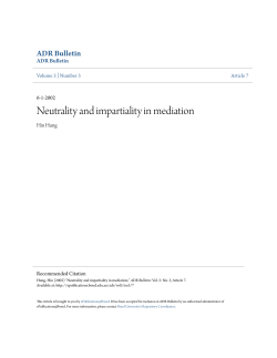 Neutrality and impartiality in mediation