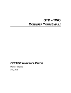 GTD &ndash; TWO