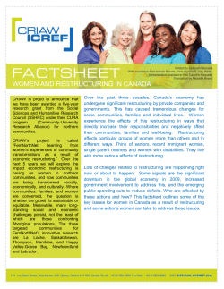 FACTSHEET: Women and Restructuring in Canada