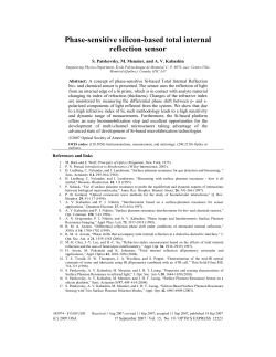 Phase-sensitive silicon-based total internal reflection sensor