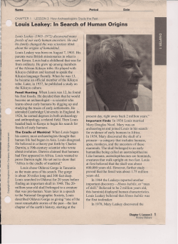 Louis Leakey: In Search of Human Origins