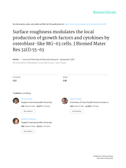 Surface roughness modulates the local production of growth factors