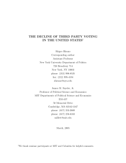 the decline of third party voting in the united