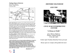 The City of Fairfax owns and operates Historic Blenheim-
