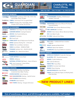 new product lines! - Guardian Building Products