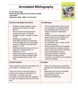 Annotated Bibliography