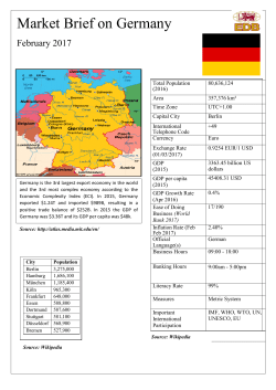 Market Brief on Germany - Sri Lanka Exports Development Board