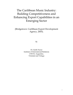 The Caribbean Music Industry: Building Competitiveness and