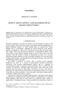 Goldin 2002 Meta-Affect and Belief Structures