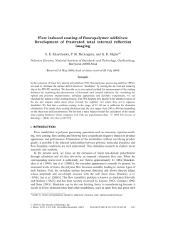 Flow Induced Coating of Fluoropolymer Additives