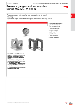 3 Pressure gauges and accessories Series MX, MC, M and N