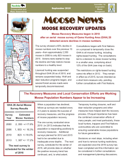 Moose News - Manitoba Model Forest