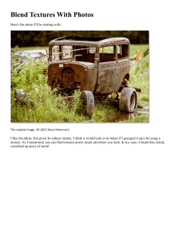Blend Textures With Photos