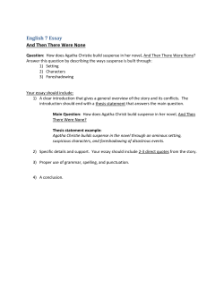 English 7 Essay And Then There Were None